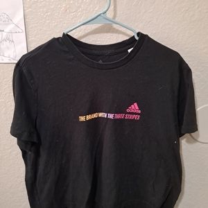 Black Adidas crop top.